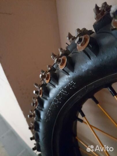 Зимние колеса 17/14 шипованная резина питбайк