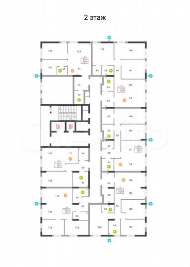 4-к. квартира, 104,5 м², 2/15 эт.