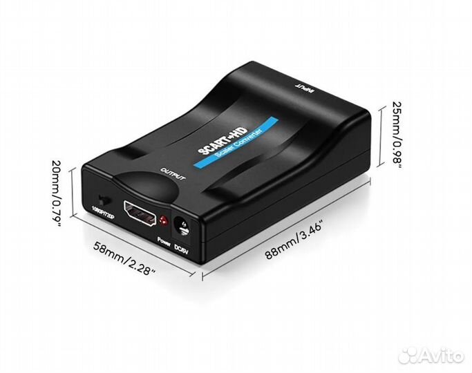 Адаптер- Конвертер HD Video Converter scart- hdmi