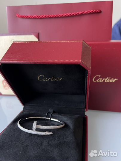 Золотой браслет cartier juste un clou