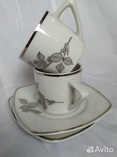 Чешский кофейный сервиз Тетра MZ на 2 персоны