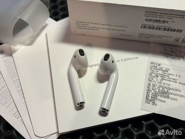Наушники Airpods 2 оригинал/250+отзывов