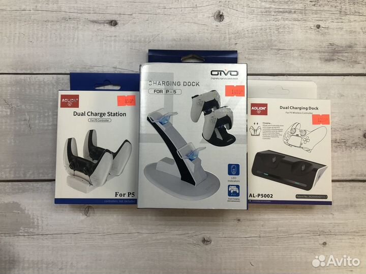 Зарядная станция на 2 геймпада для PS4, PS5, xbox