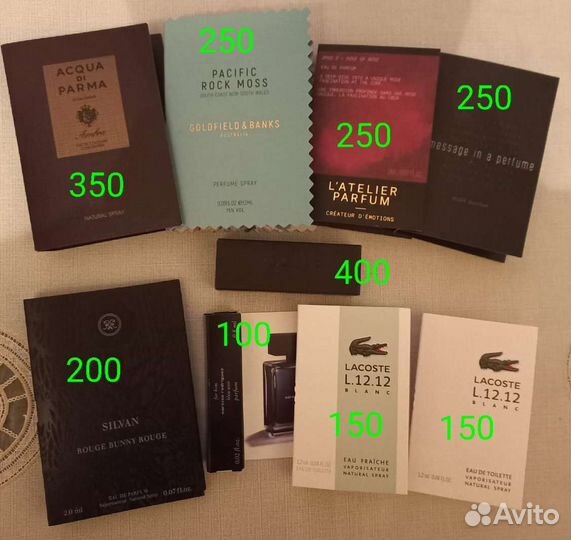 Миниатюры, пробники и тестеры парфюма; косметика