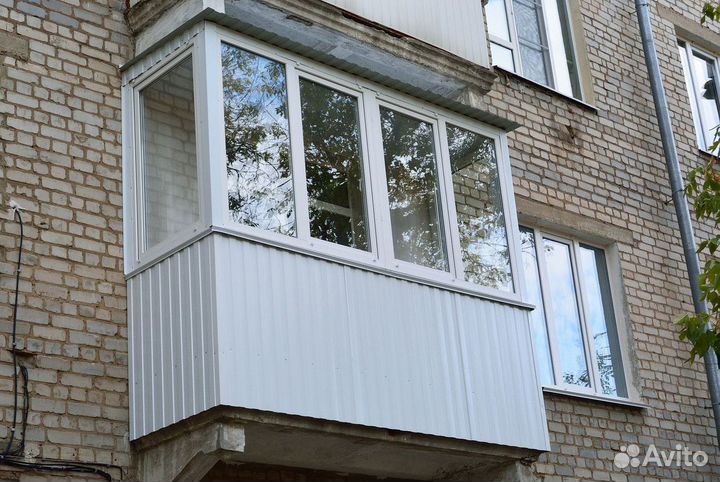 Остекление балконов под ключ / Монтаж окон пвх