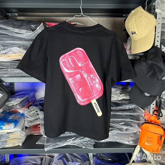 Черная футболка Stussy Ice Cream