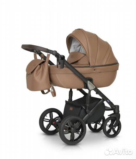 Коляска verdi mocca 3 в 1 коричневая карамельная