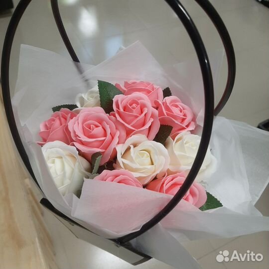 Композиции из мыльных цветов