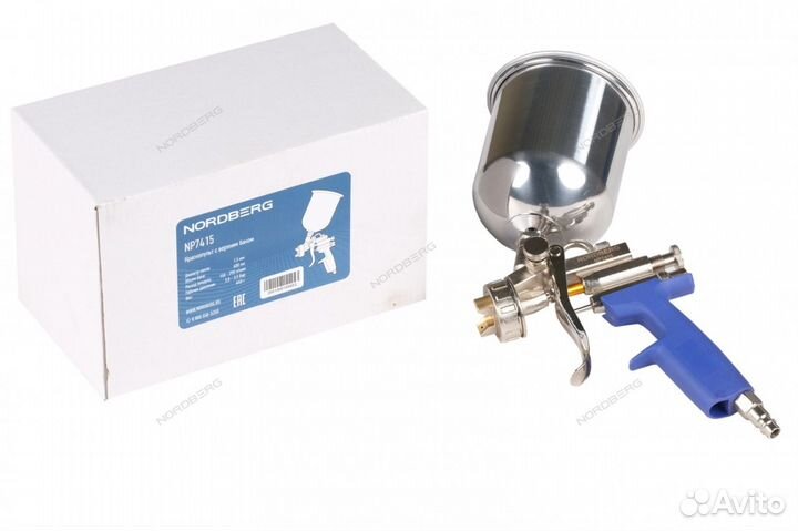 Краскопульт с верхним металлич баком сопло 1,5 мм