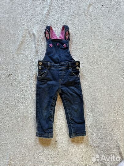 Джинсовый комбинезон 86 mothercare