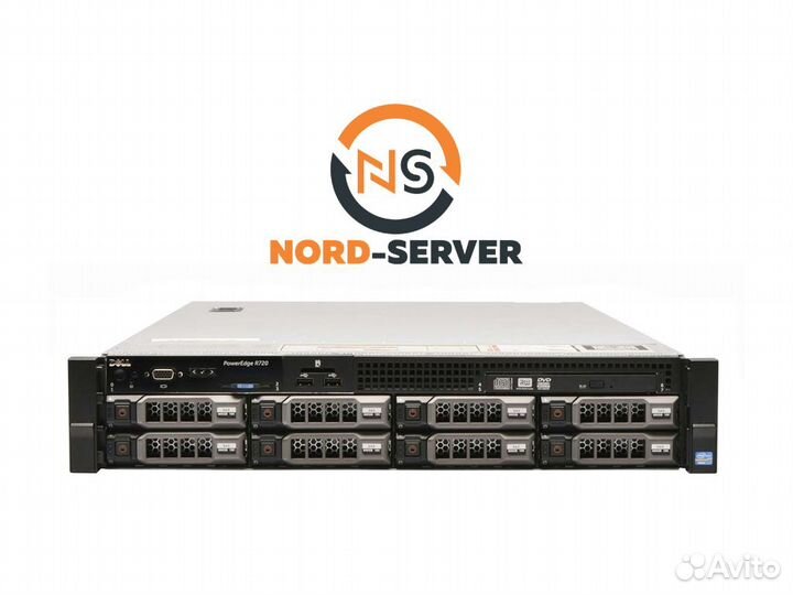 Сервер dell R720 8LFF 2x E5-2697 v2 384GB