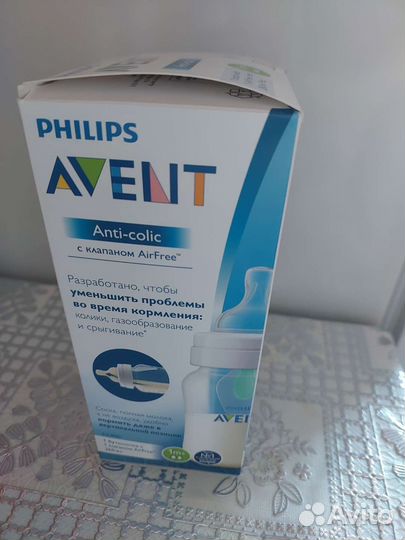 Детская бутылочка антиколиковая avent