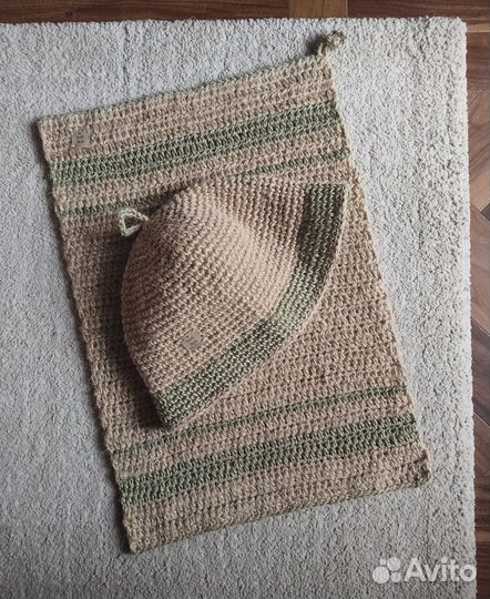 Шапка для бани джут