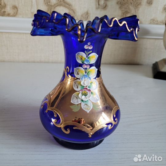 Ваза чехия богемия 14,5 см