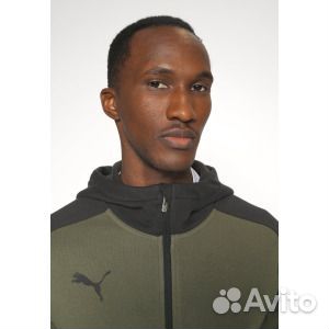 Толстовка на молнии Puma, зеленый