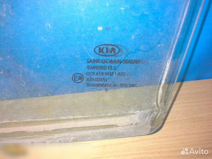 Стекло двери задней левой Kia Ceed 2007- 2012