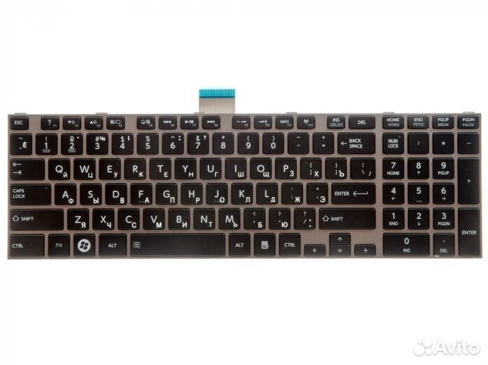 Клавиатура Toshiba C850 серая рамка, новая