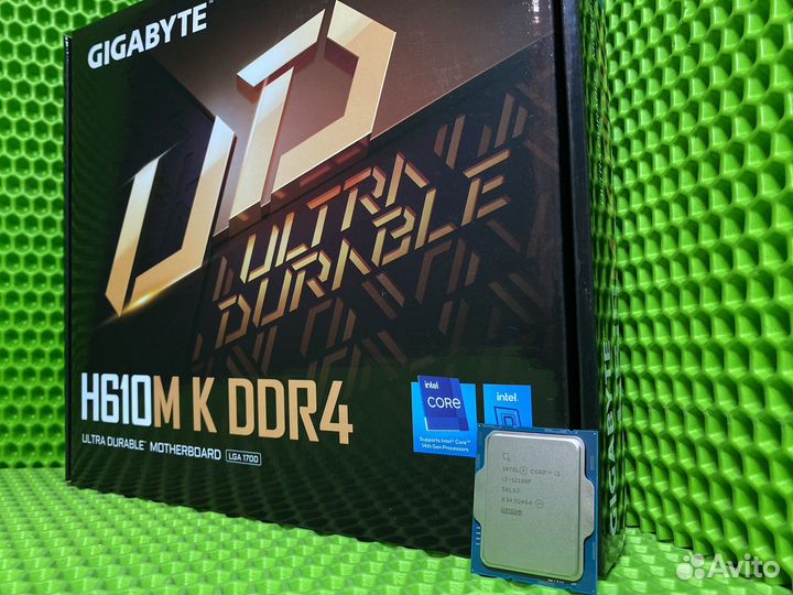 Новый комплект H610M K + I3 12100F (Гарантия)