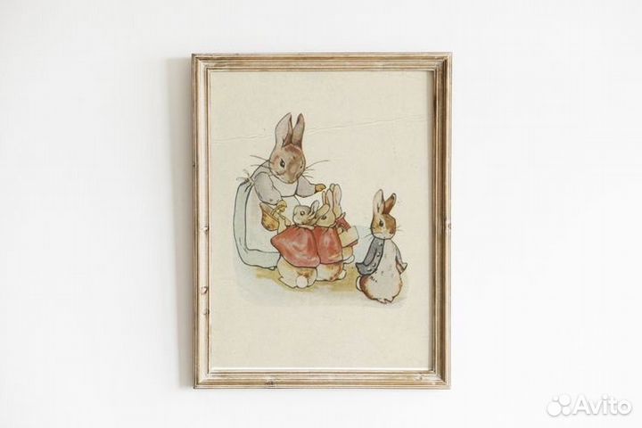 Картина в детскую комнату сказки про животных