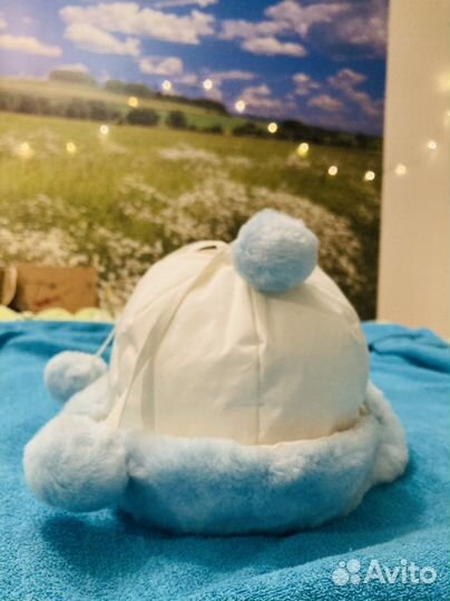 Дутая шапка-ушанка