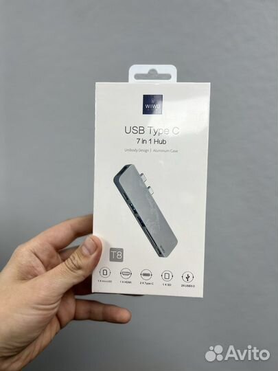 Хаб usb type c для MacBook 7 в 1