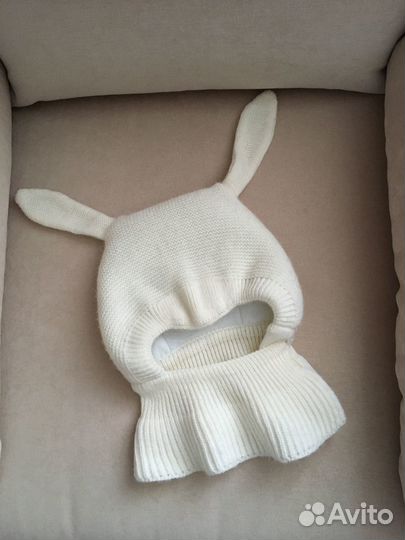 Шапка шлем для малыша зима размер 44-46