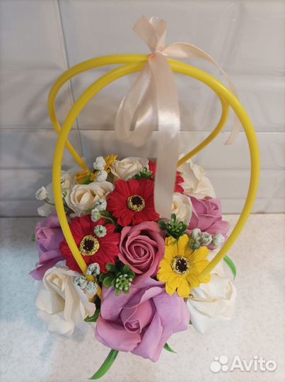 Букеты из мыльных роз