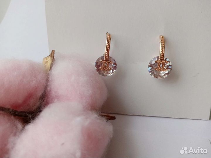 Серьги под золото 585 пробы