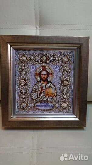 Икона Образа в каменьях Бисер На заказ