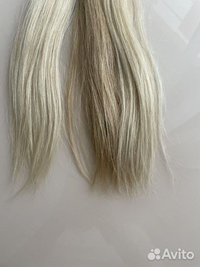 Волосы для наращивания 40 см блонд