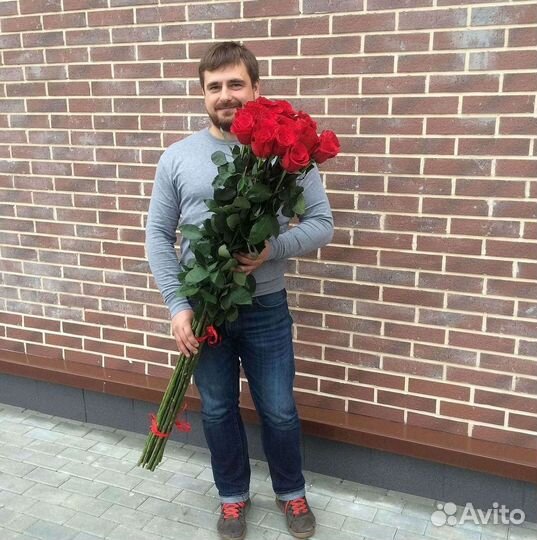 Длинные высокие розы 110 150 160 180 200 см