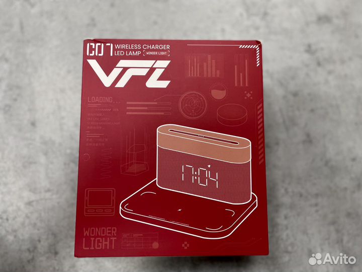 Светодиодная лампа, без-ая зарядка, будильник