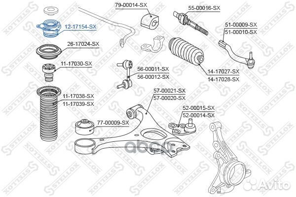 Опора амортизатора переднего Honda civic 06-12