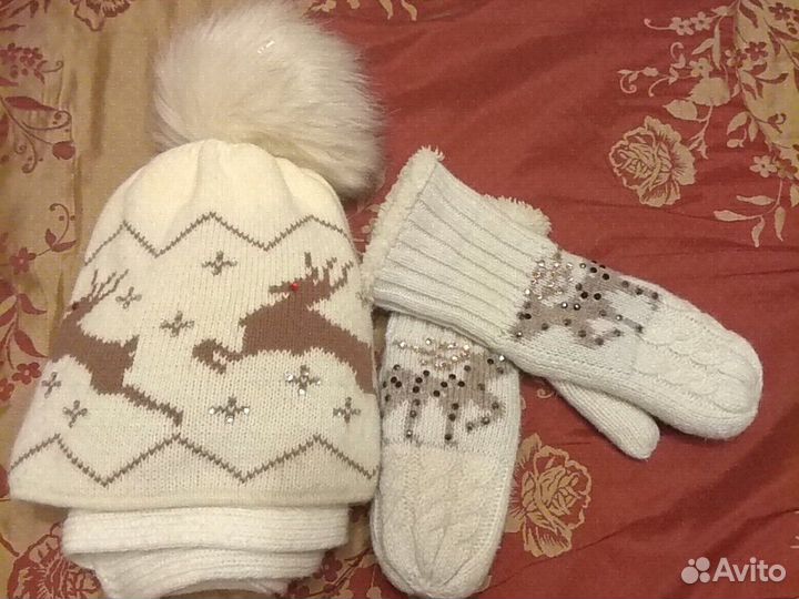 Комплект шапка, шарф