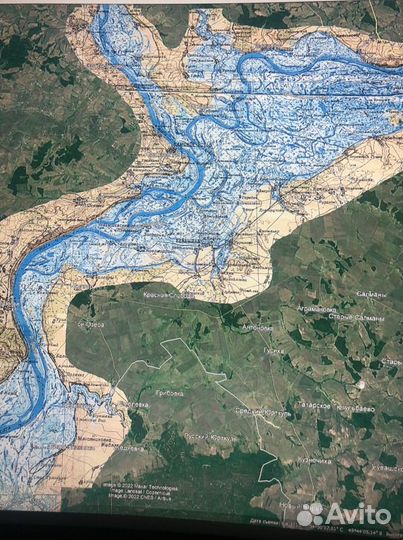 Карта Волги до затопления ркка для Lowrance,Garmin