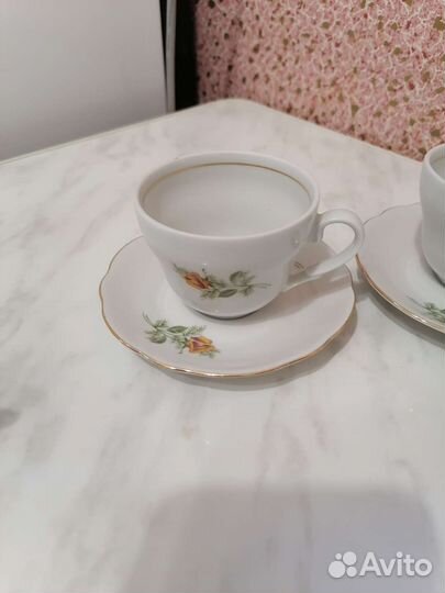 Кофейный сервиз kahla роза ГДР