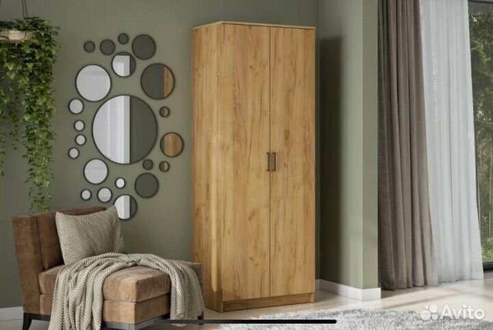 Шкаф 2-х ств. распашной шк-2 (дуб золотой)