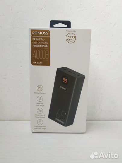 Romoss PEA40 новый в заводской упаковке 65W