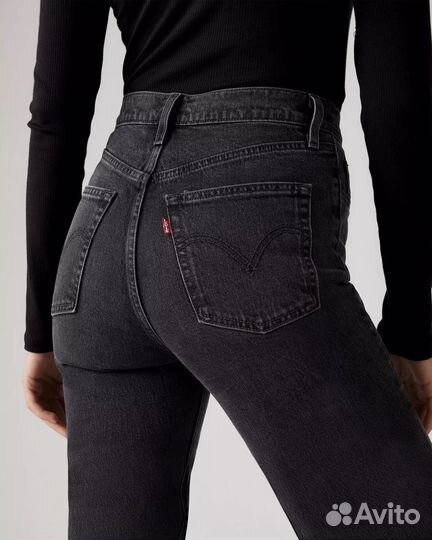 Джинсы Levis Ribcage Bell, Black