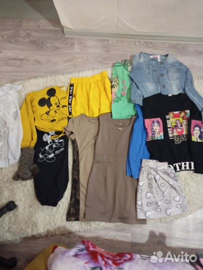 Одежда пакетом для девочки 8-10 лет