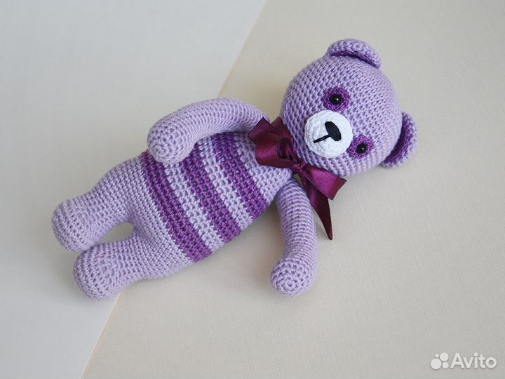 Мишка новый Вязаный медведь Подарок девушке