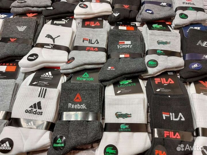 Носки Nike Adidas Lacoste Reebok хлопок