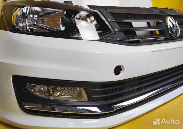 Бампер передний Белый Volkswagen Polo 5 2015