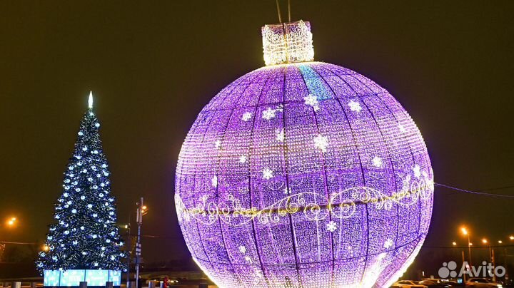 Новогодние ёлочные шары для улицы