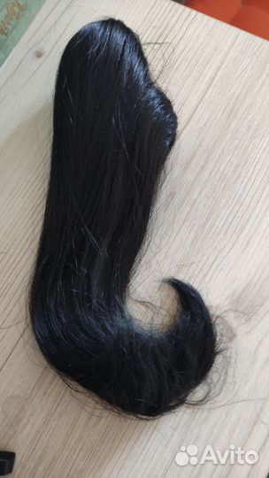 Хвост шиньон на крабе, шиньон на резинке