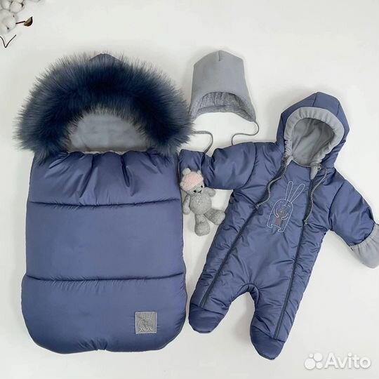 Конверт на выписку зимний для новорожденных