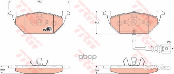 Колодки тормозные audi A3 03/VW G4/G5/skoda OC