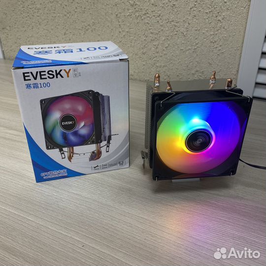 Башенный кулер 2 трубки RGB