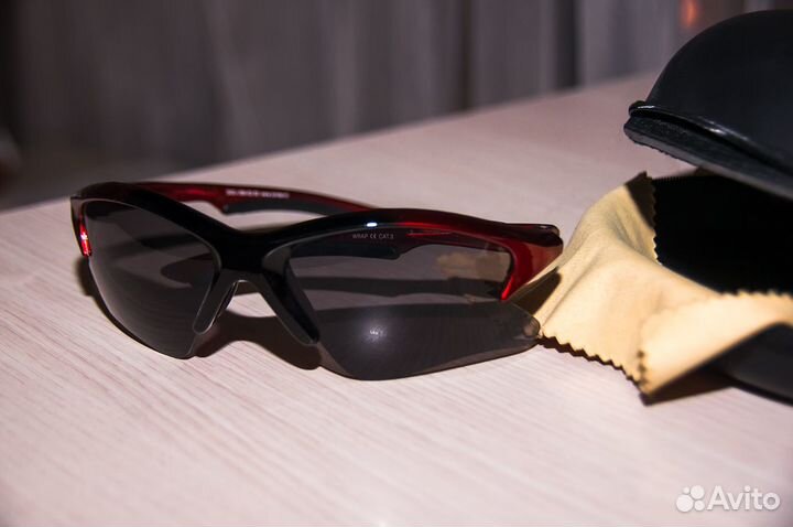 Очки спортивные велосипедные унисекс красные