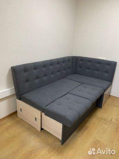 Диван угловой на кухню Верона Серый